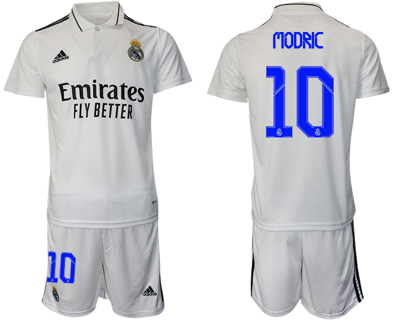 Men 2022-2023 Club Real Madrid home white 10 Adidas Soccer Jersey